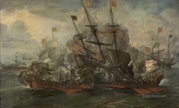 海戦 Painting - フアン・デ・ラ・コルテ海戦で海戦に参加する